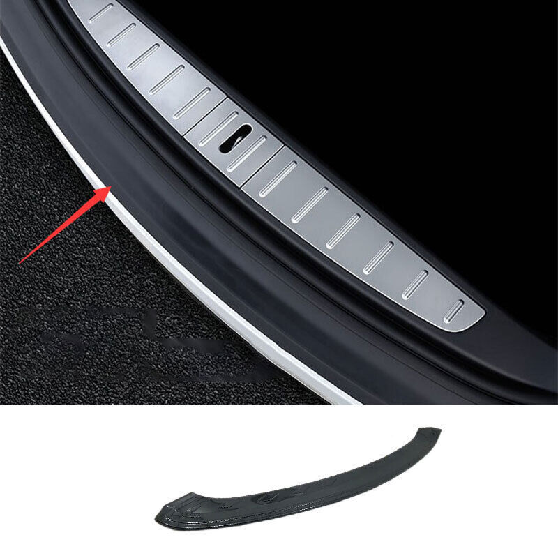 Outer Rear Bumper Protector Sill Plate 1PCS For Tesla Model X 16-21 Black Steel