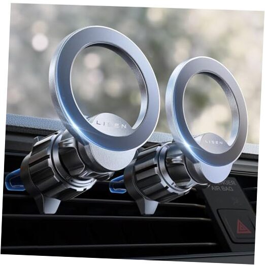 2-Pack MagSafe Car Mount - 24 Strong Magnets for Secure Phone Hold  