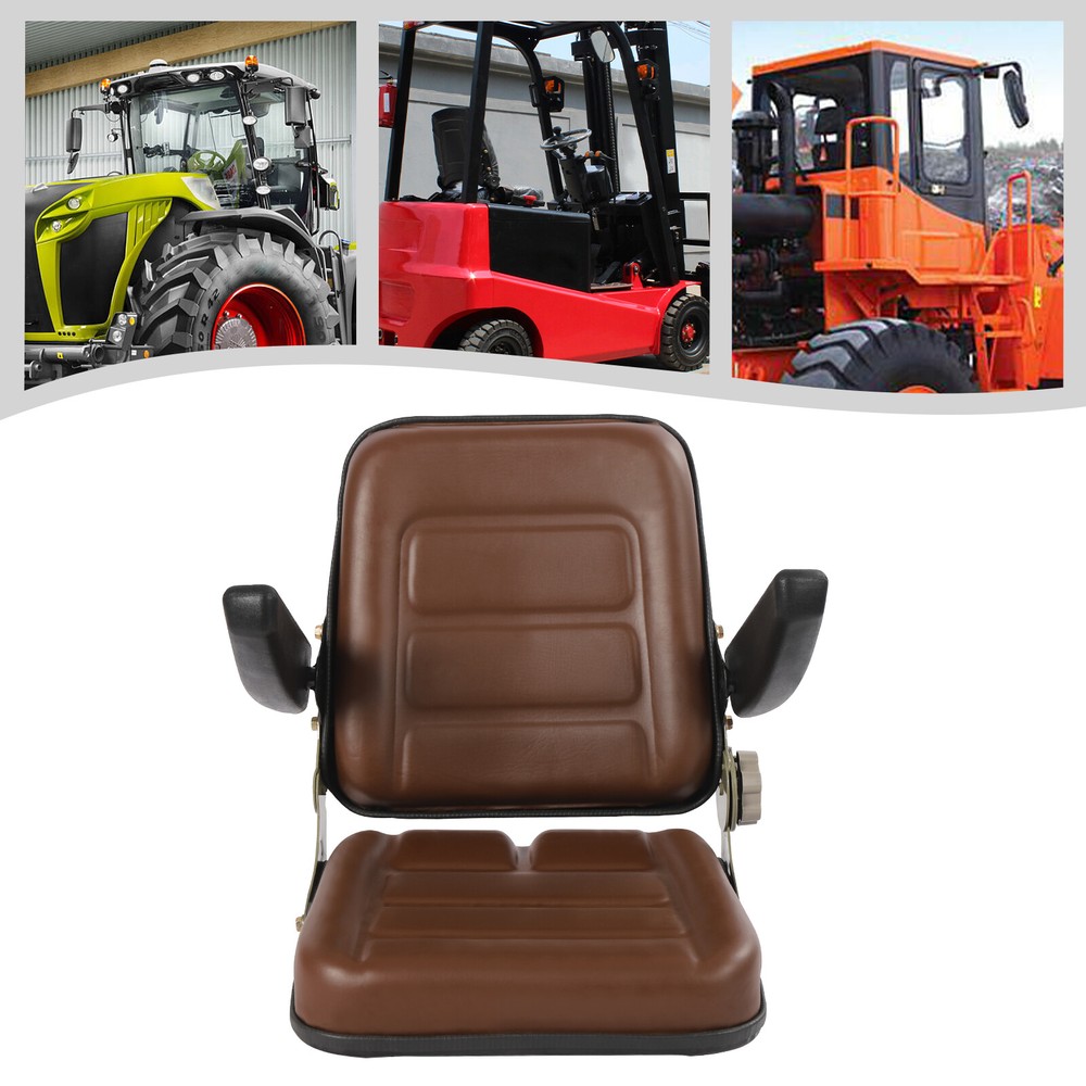 Universal Lawn Tractor Seat High Back Mower Seat W/ Adjustable Backrest Durable