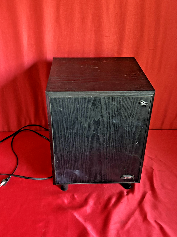 Jensen JS800 Powerful 8-Inch Home Theater Subwoofer for Deep Bass