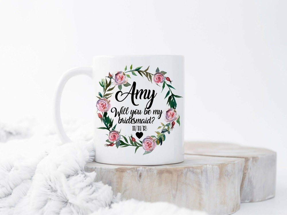 Taza Personalizada Dama de honor Propuesta Taza para Dama de honor Nombre Personalizado Taza