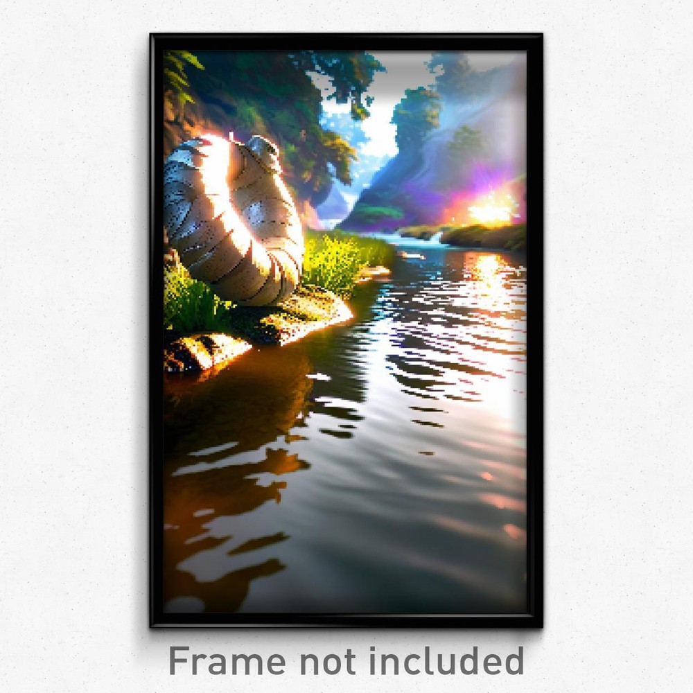 Pixel Art Poster: 8-Bit Psychedelic Trippy Video Game Print Authentic Stream