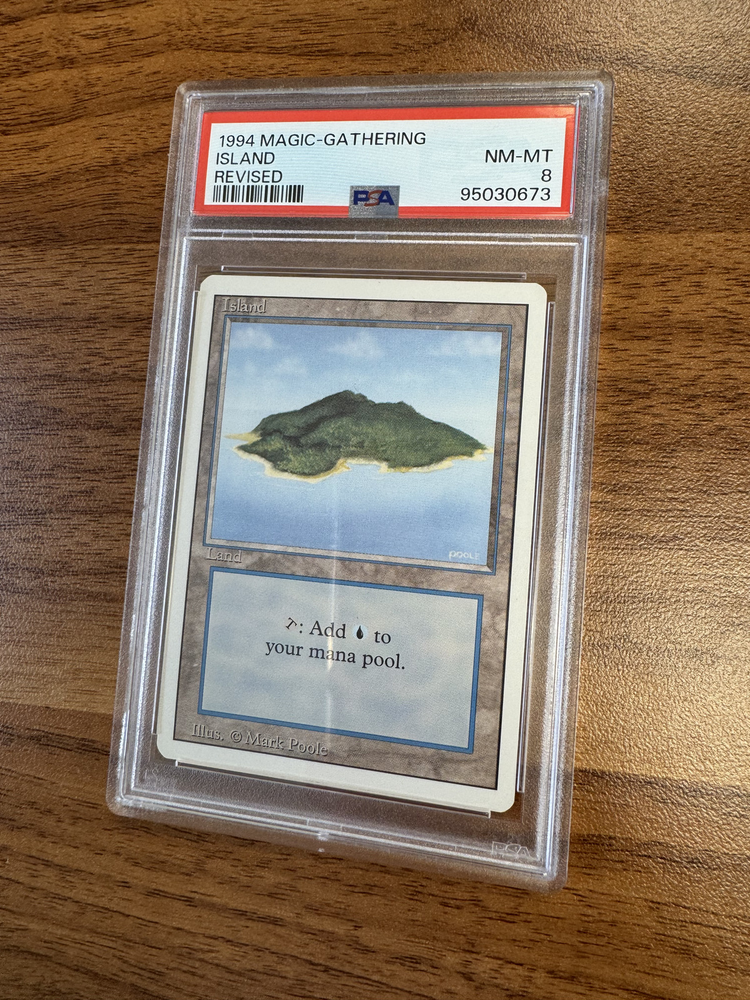 MTG Island Revised Edition Regular Land PSA8 (5 of them; priced individually)