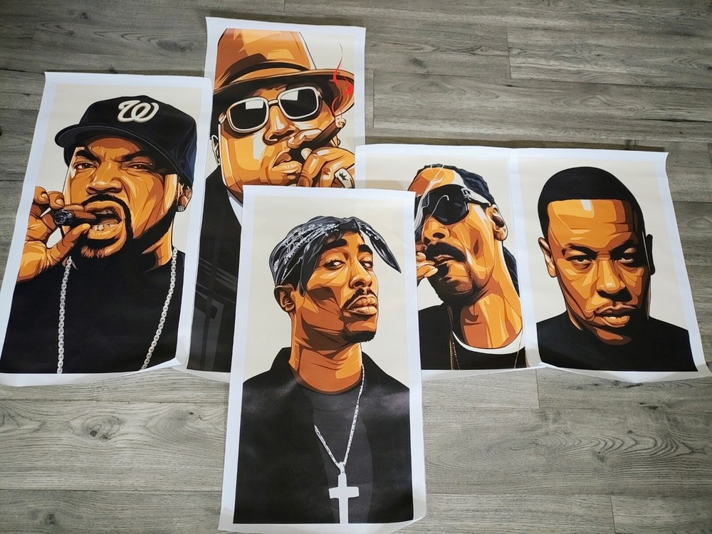 Rap Legends Canvas Wall Art Set Of 5