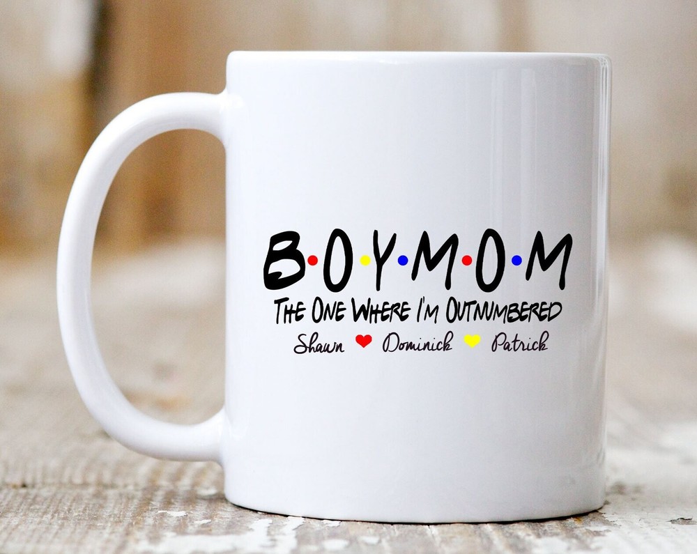Boy Mom Gift Boy Mama Mug The One I'm Outnumbered Mom Of Boys Mug Boy Mom