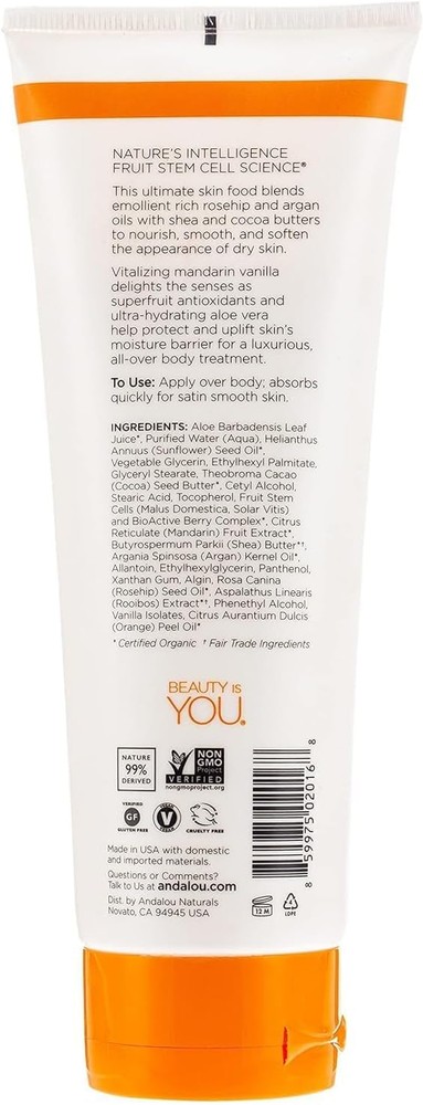 Andalou Naturals Mandarin Vanilla Vitalizing Body Lotion 8oz (3 Pack)