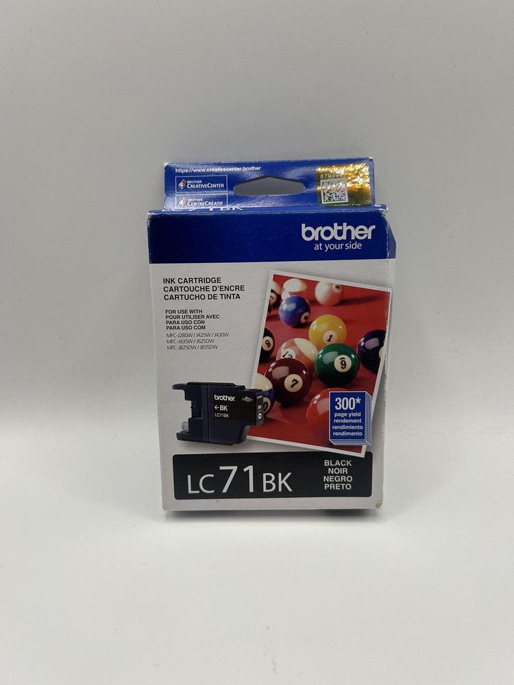 Genuine Original Brother LC71BK Ink Cartridge Black NewFactory Sealed 4/23-10/24