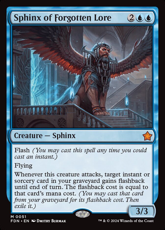 MTG Magic the Gathering Sphinx of Forgotten Lore (51/789) Foundations LP