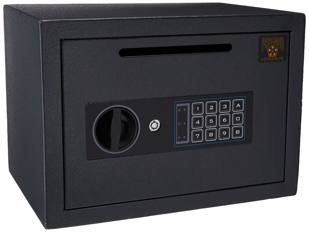 Digital Compact Steel Money Security Box with Keypad - Drop Safe for Cash & Valuables