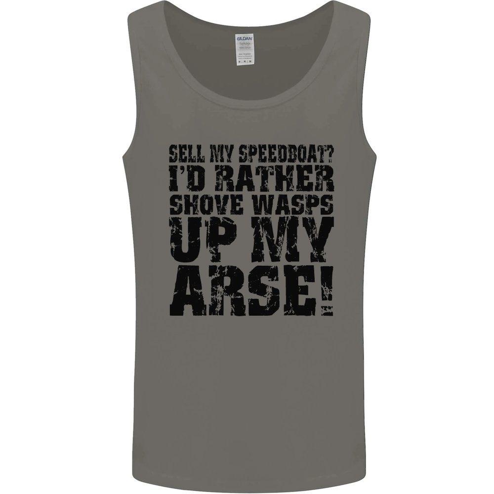 Sell My Speedboat? Boat Sailor Funny Mens Vest Tank Top