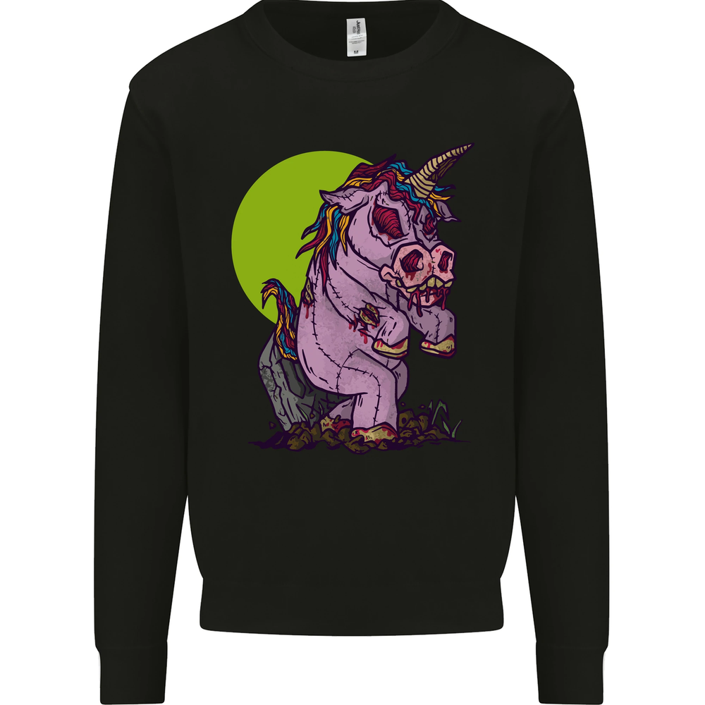 A Zombie Unicorn Funny Halloween Horror Mens Sweatshirt Jumper