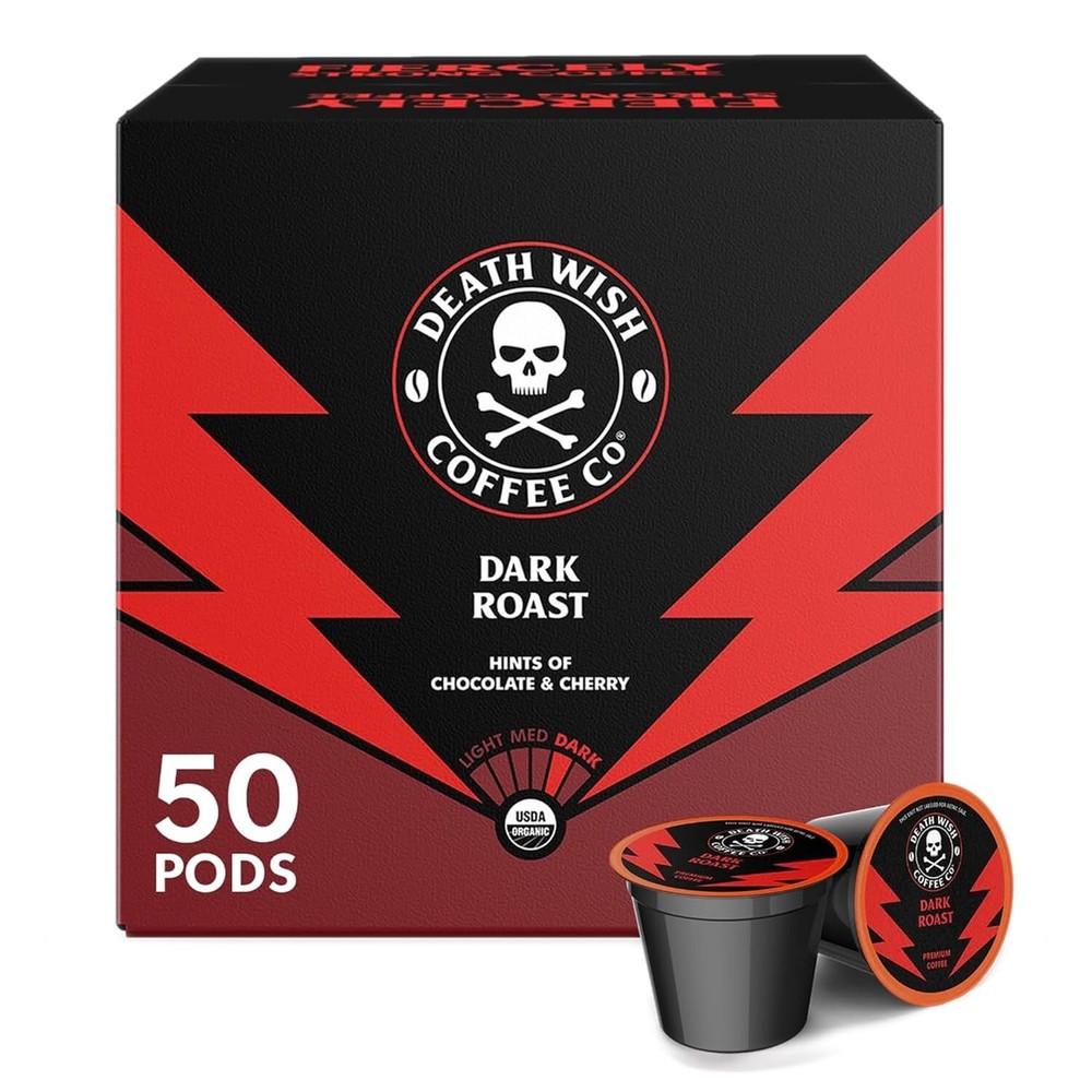 50 Count Dark Roast Single Serve Pods - Bold, Guilt-Free Coffee Experience