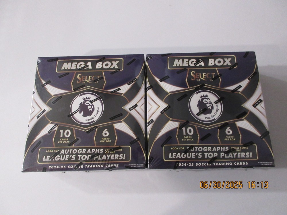 2024-25 Panini Select EPL Soccer Hobby Mega Box 2-Pack Factory Sealed