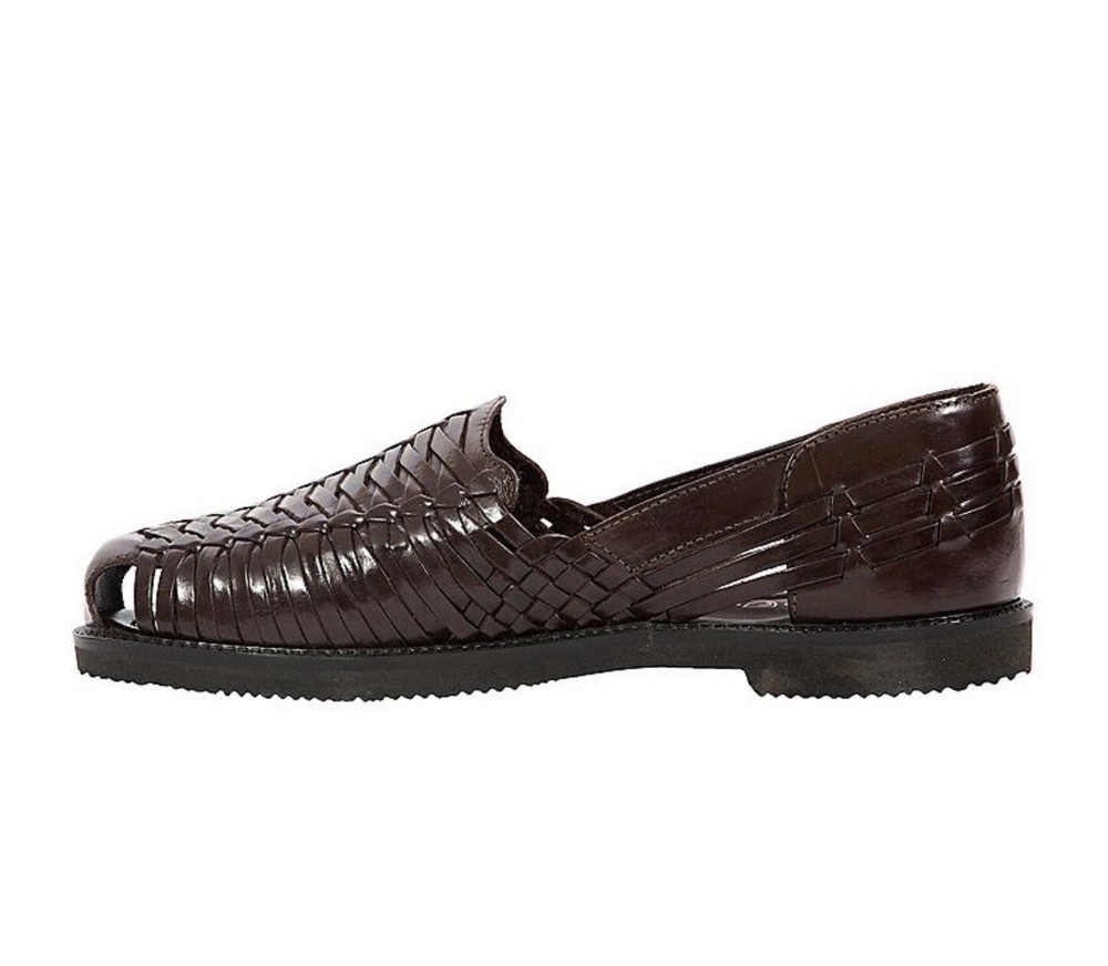 Deer Stags Antonio Men's Huarache Leather Slip-on Sandals 11.5 Dark Brown NWT