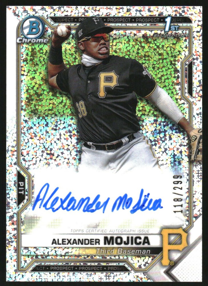 2021 Bowman Chrome Prospect Autographs Speckle Refs #CPAAM Alexander Mojica /299