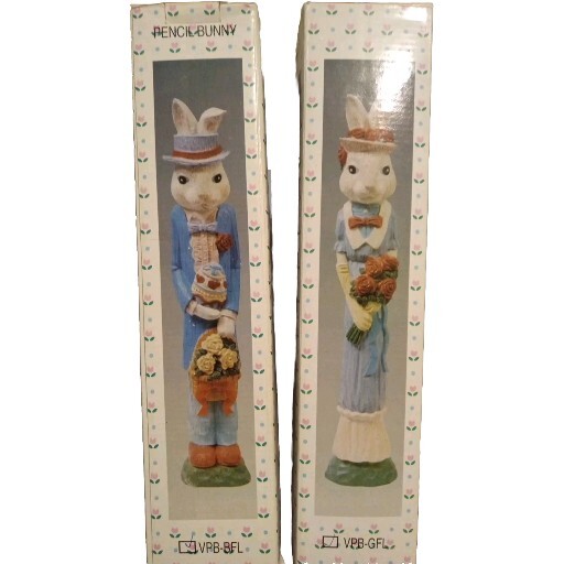 Pair Of Pencil Bunny Bunnies Easter 12