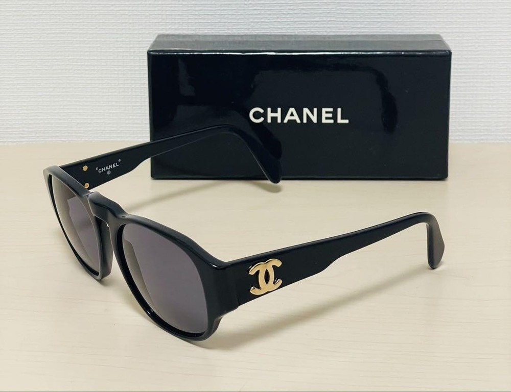Chanel Coco Mark Black Sunglasses 0006 Authentic Women's Luxury Accessory
