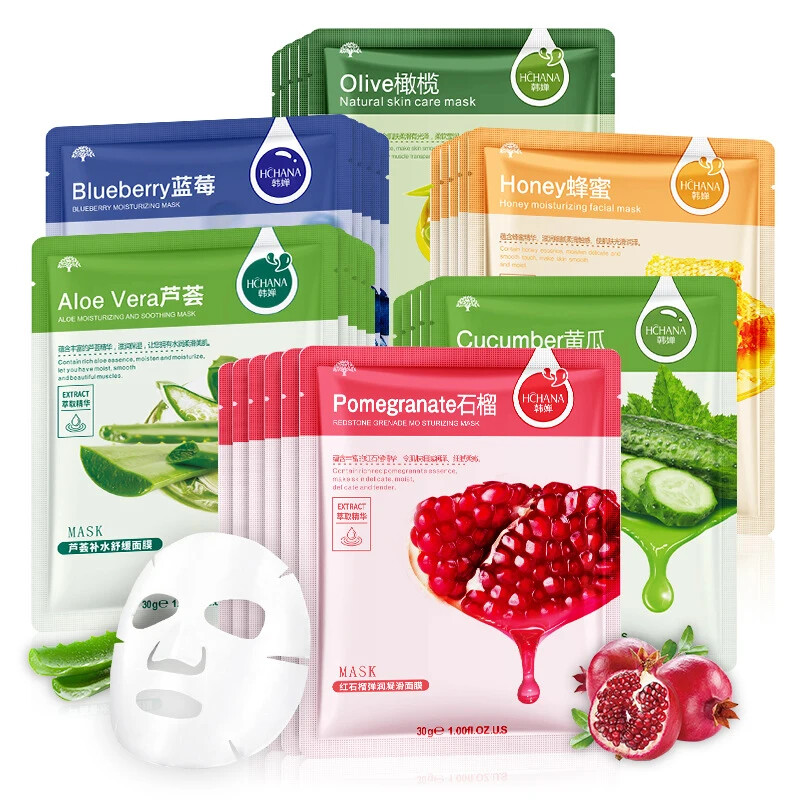 30pcs Hydrating Firming Facial Masks for Moisturized Glowing Skin