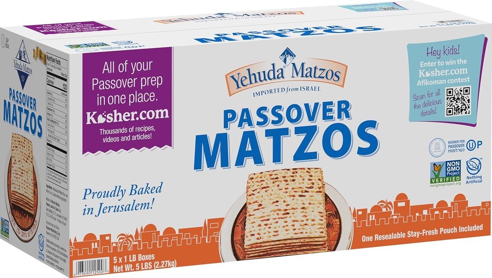 yehuda passover matzos 1 lb 5 pack resealable