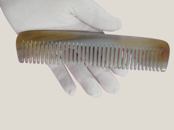 Beard Comb Natural Black Ox Buffalo Horn & Sandalwood Handle, Women Men hair New