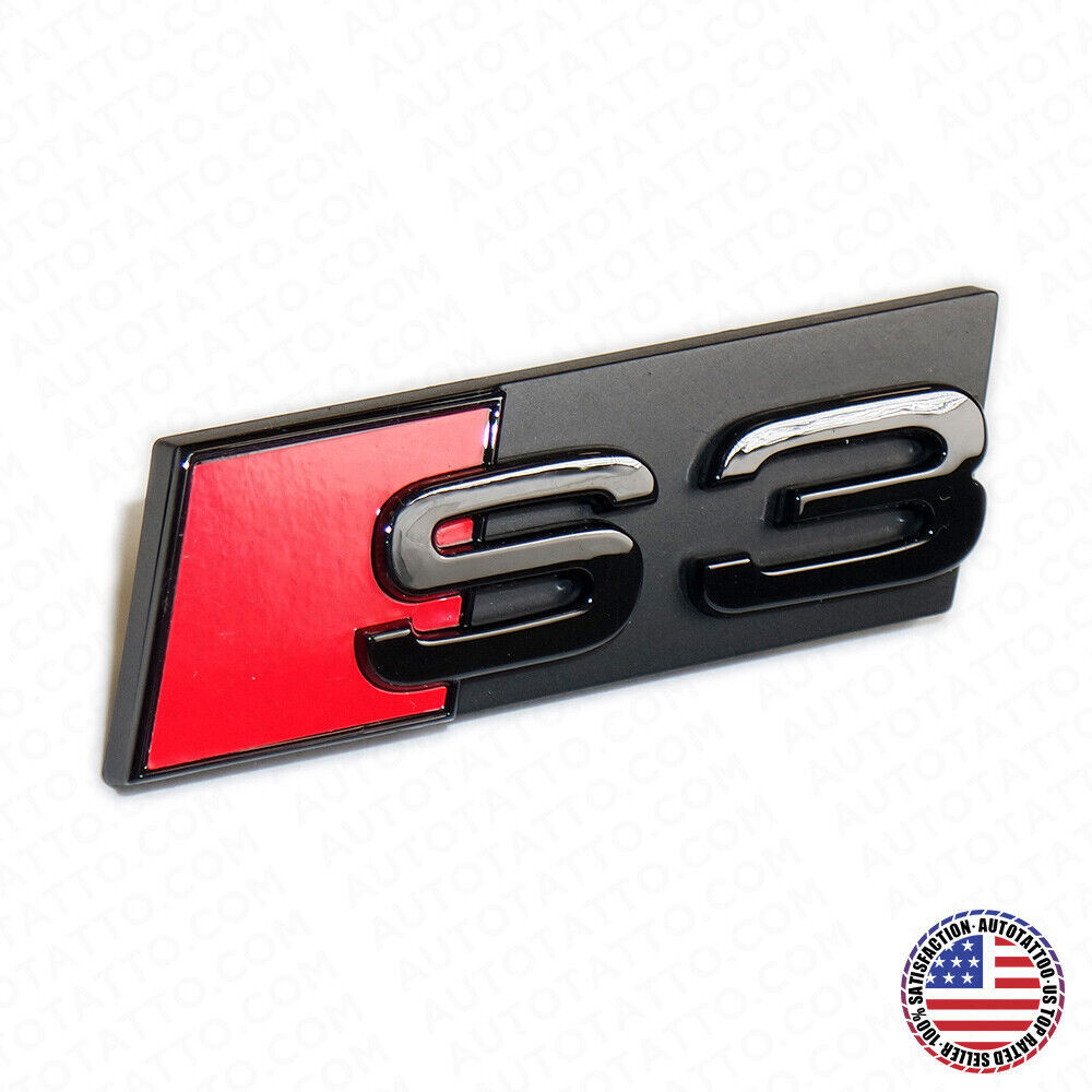 Audi S3 Front Grille Bumper Radiator Lettering Emblem Badge Logo Sport Black