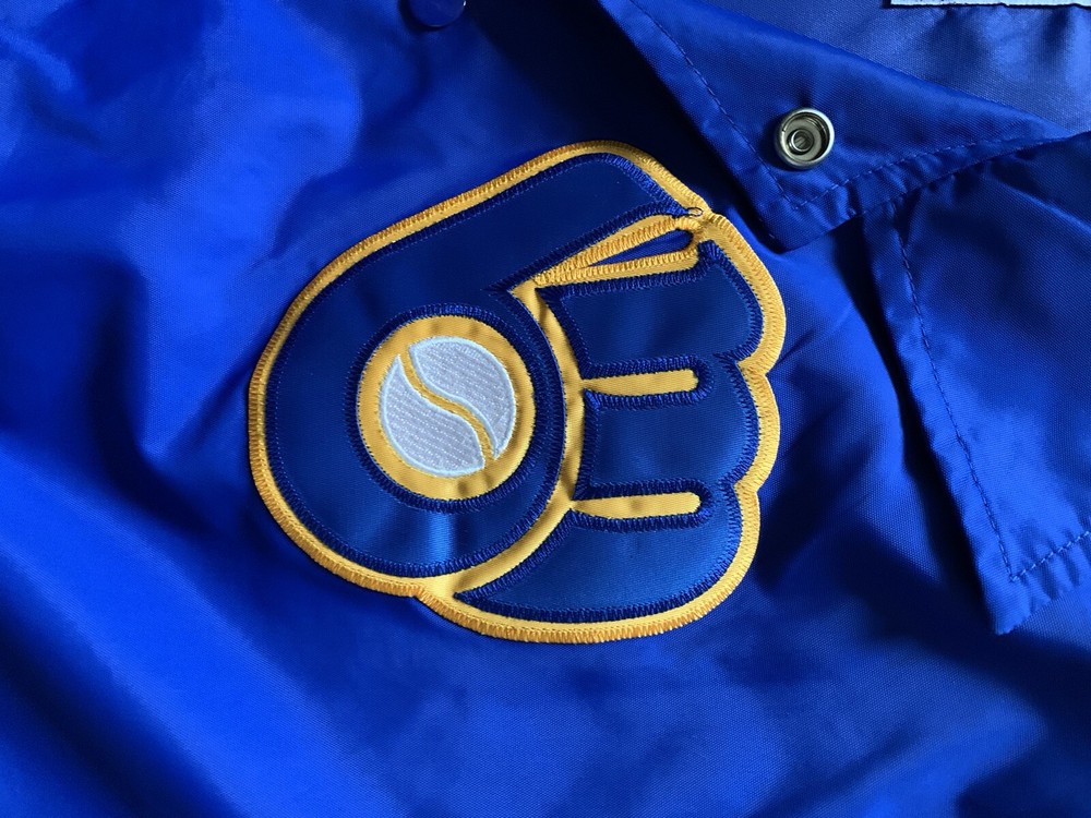 Milwaukee Brewers Mitchell & Ness Cooperstown Collection Baseball Jacket Sz M