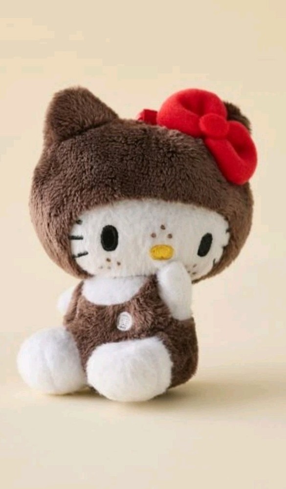 Sekiguchi Monchichi x Hello Kitty Plush Keychain 4.7 Inch Cute Collectible