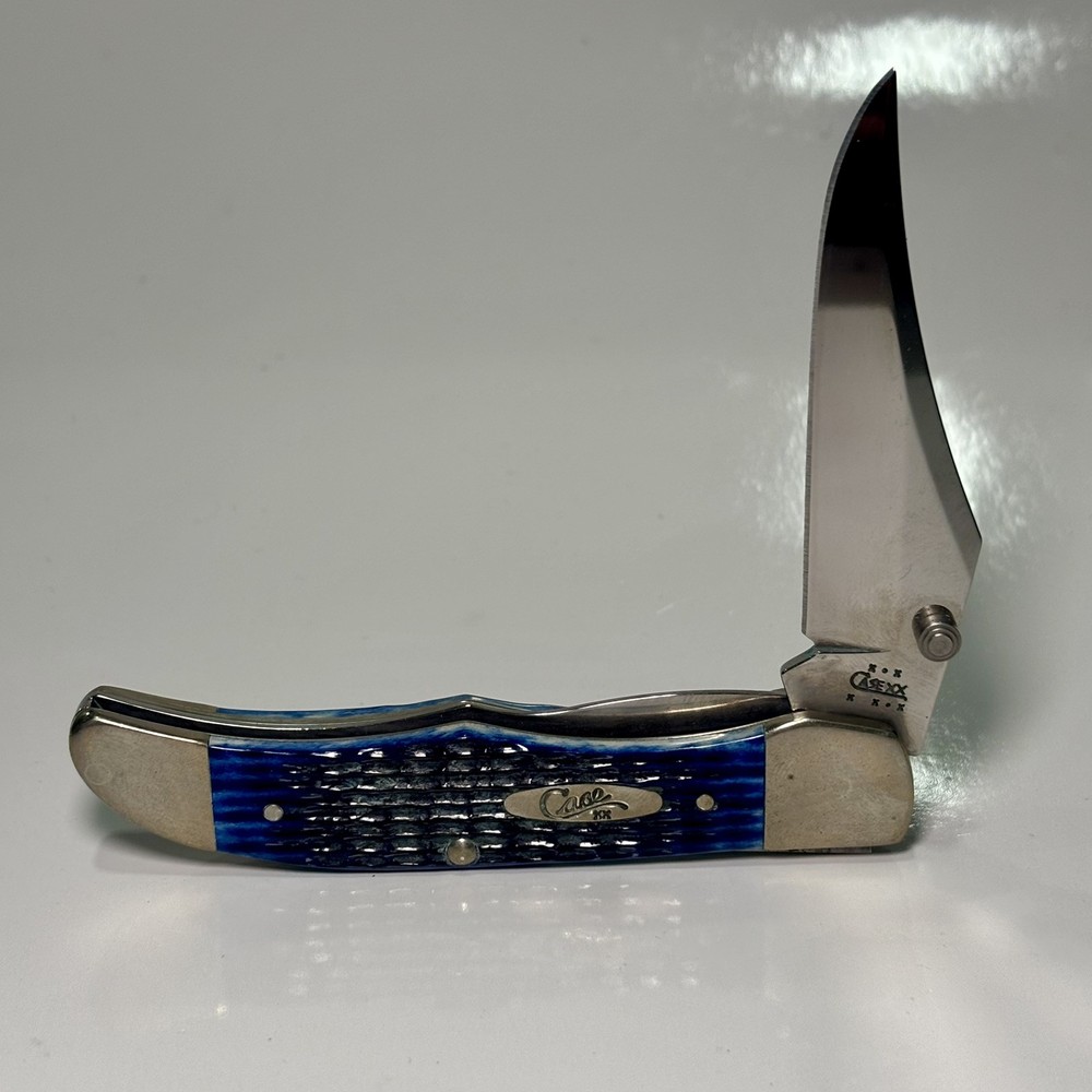 Case Bros Cutlery 61265LC Stainless Steel Blue Bone Lock Blade Pocket Knife with Clip - Classic Design and Functionality