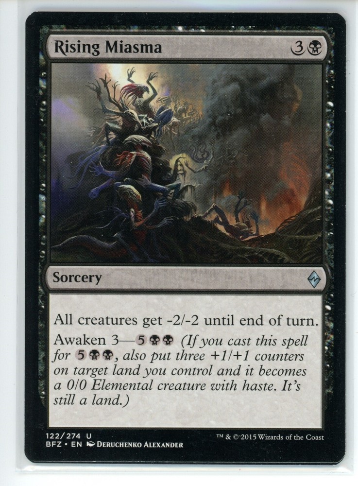 RISING MIASMA Battle for Zendikar #122 BFZ(LP)(MTG)
