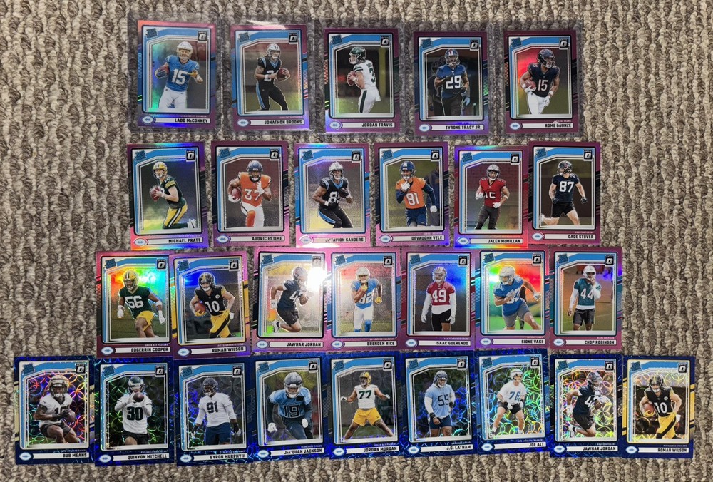 2024 Panini Donruss Optic Preview Pink & Blue Scope Rated Rookie Lot (27)