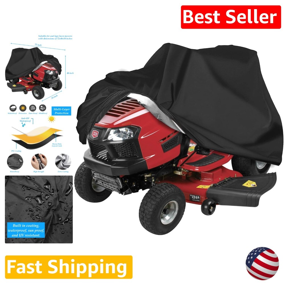 Heavy-Duty Lawn Mower Cover with Double Safety Fastening - 54