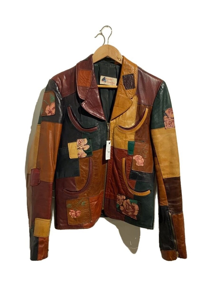 Gandalf Leather Jacket Blouson/M/Leather/Brown/70S/Patchwork// 3369
