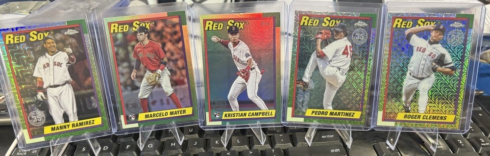 2025 Topps Update Red Sox 5 Card Lot RCs And HOF