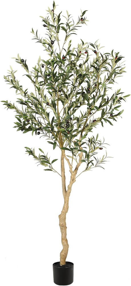 6Ft Artificial Olive Tree Potted Faux Silk Plant for Home Decor