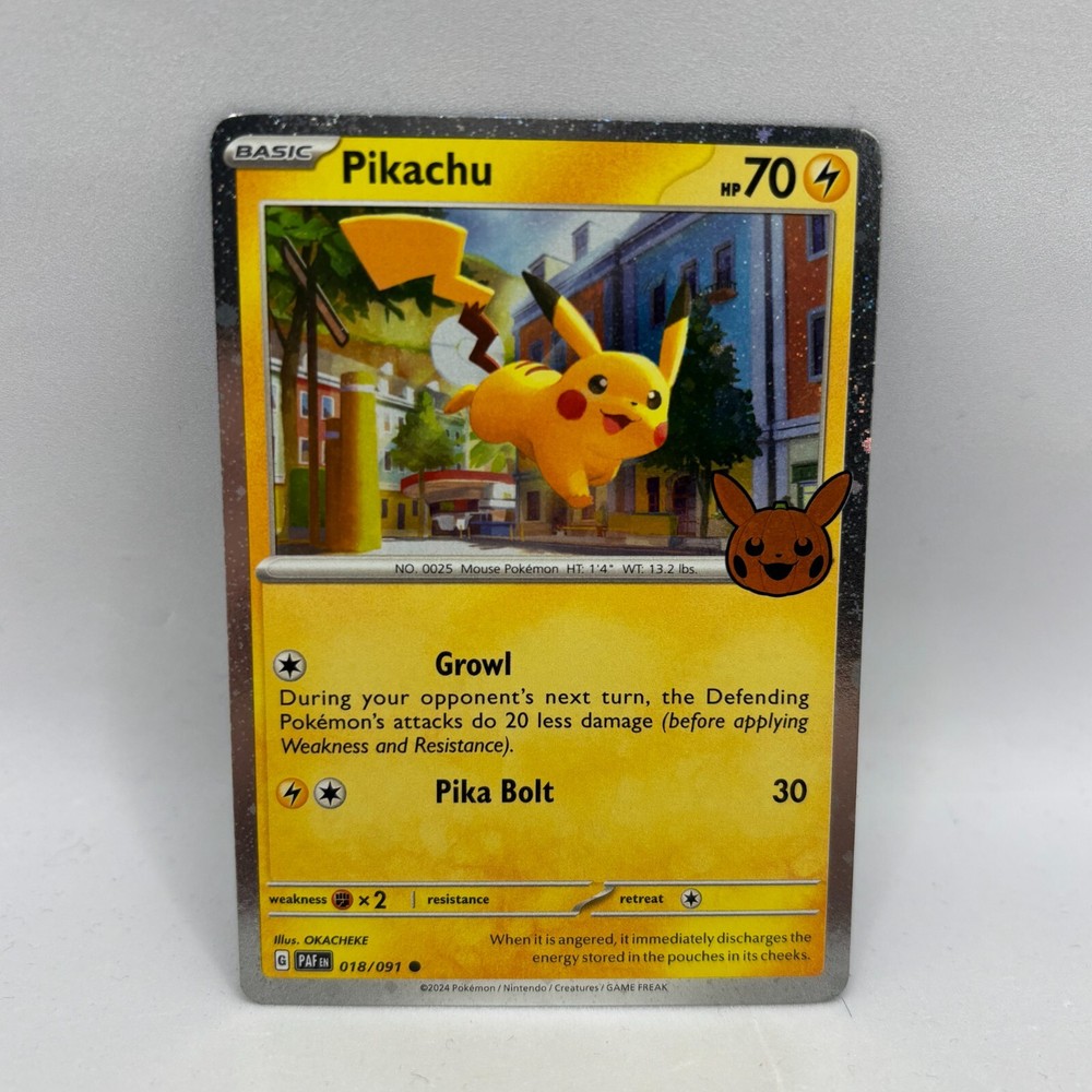 Pokemon TCG Pikachu 018/091 Trick or Trade 2024 Holo Promo Near Mint