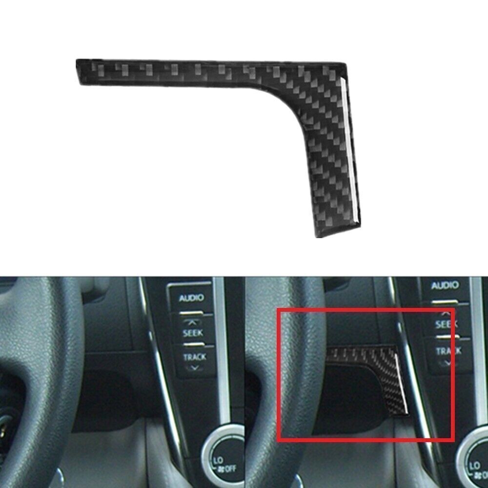 トヨタ Camry 2012-14用ステアリングホイール右lgnitionキートリムカーボンファイバー1本