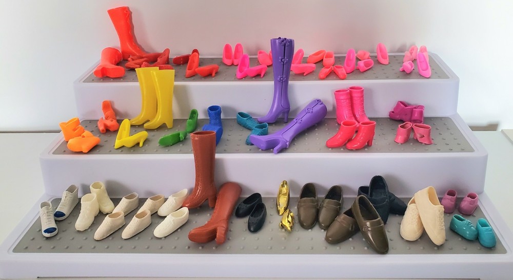 42 Pairs Vintage 70s 80s 90s Barbie Ken Kelly Shoes and Boots Lot