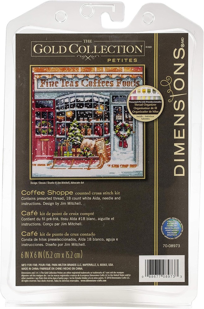 Dimensions Gold Collection Small Counted Cross Stitch Kit, 'Coffee Black