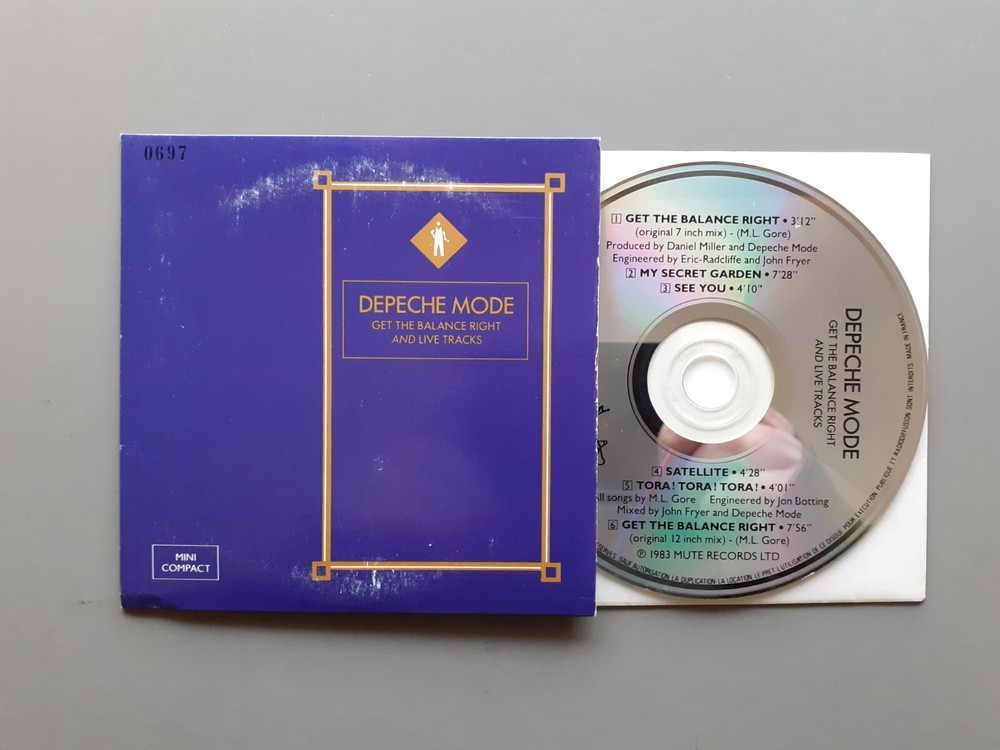 DEPECHE MODE Get The Balance Right & Live Tracks French 1987 Virgin/Mute CD