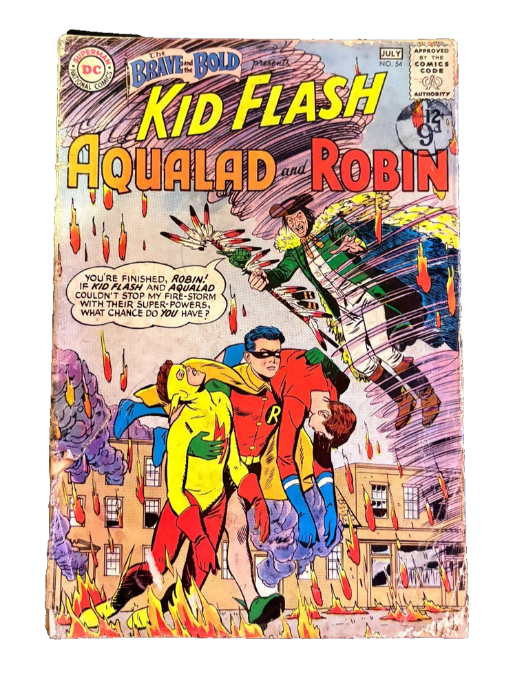 BRAVE AND THE BOLD #54 (1964) - GRADE 3.0 - DC 1ST TEAM APPEARANCE TEEN TITANS