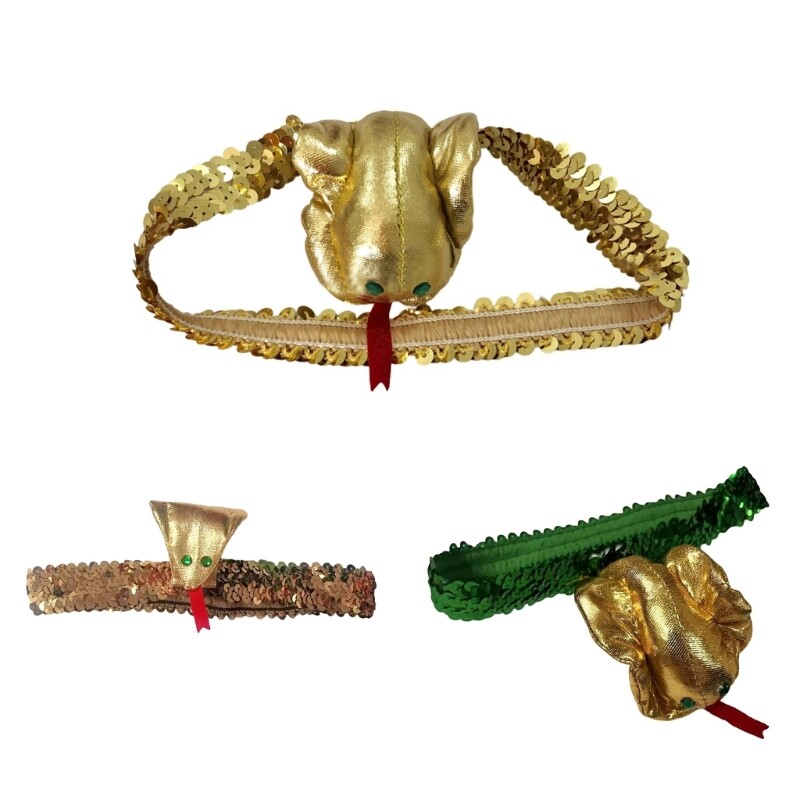 Golden Cosplay Headbands for Girls Halloween Hair Hoop Accessory