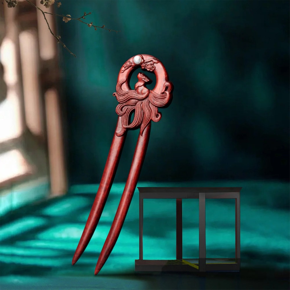 Handmade U-Shape Wooden Hair Fork Sticks for Girls