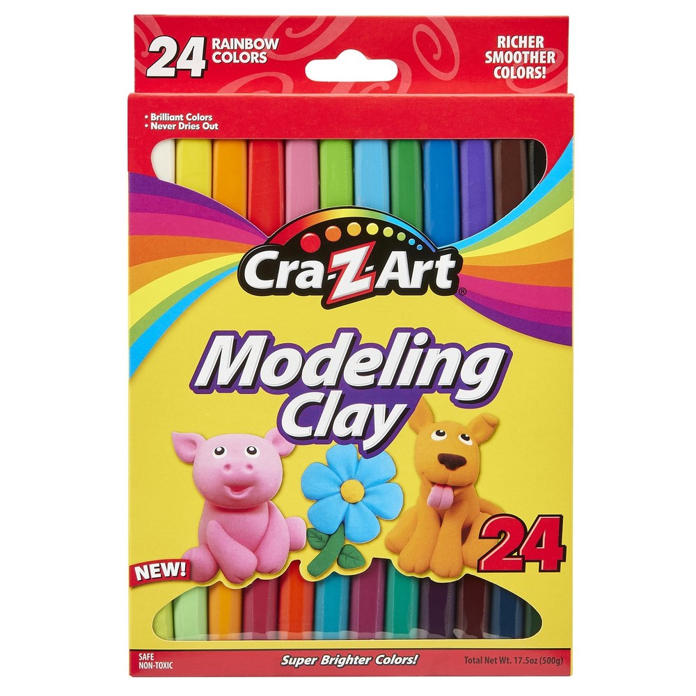 Non-Toxic Modeling Clay 17.5 oz 24-Pack for Kids and Artists