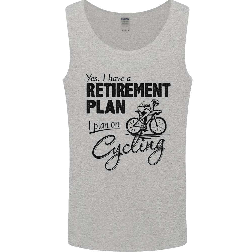 Cycling Retirement Plan Cyclist Bicycle Mens Vest Tank Top