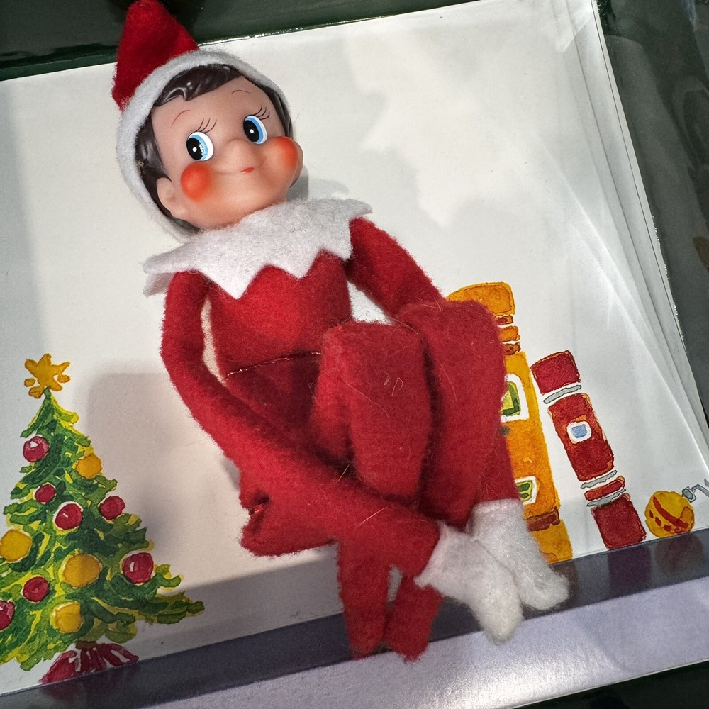 The Elf On The Shelf BLUE Eyed Boy Doll & A Christmas Tradition Story Book