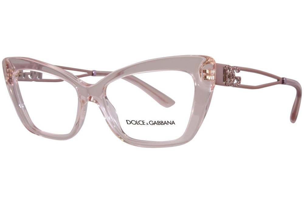 Dolce & Gabbana DG3375B 3148 Eyeglasses Women's Transparent Rose Full Rim 55mm