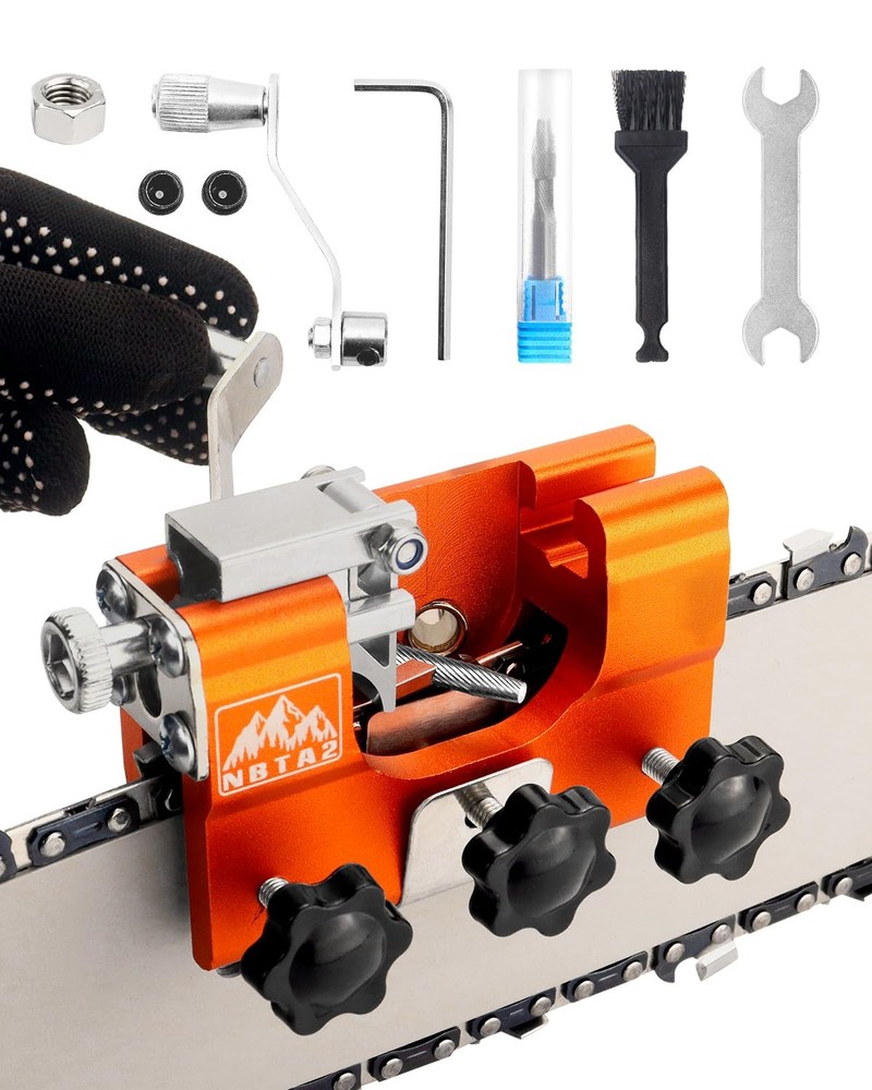 Tungsten Burr Chainsaw Sharpener with Waterproof Storage Bag for Easy Sharpening