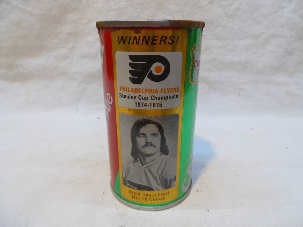 CANADA DRY 1974~1975 PHILADELPHIA FLYERS RICK MacLEISH SODA CAN~#12