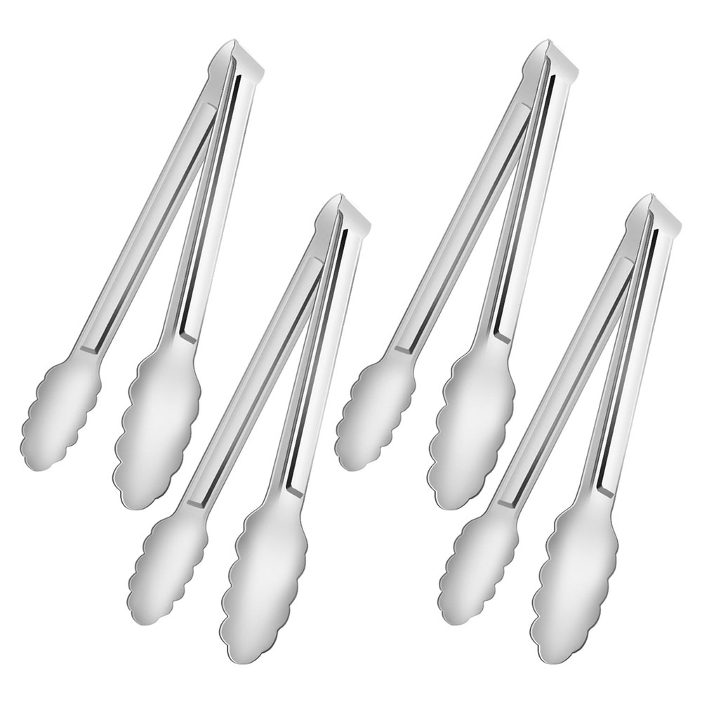 Stainless Steel Kitchen Tongs Serving Utensils BBQ Tongs For Cooking Heavy Duty