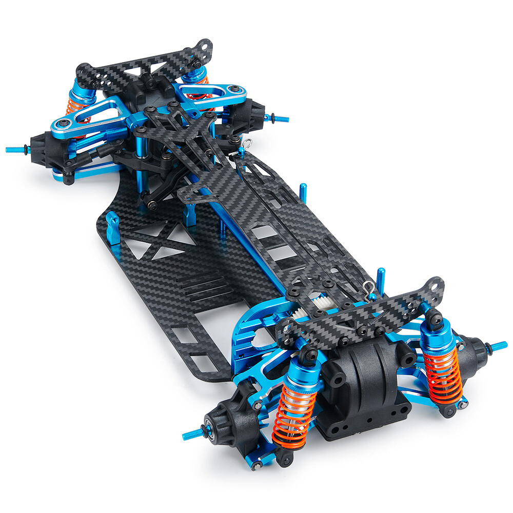 Upgraded Metal Alloy Carbon Racing Chassis Frame Kit For TT01 TT-01 1/10 RC Car